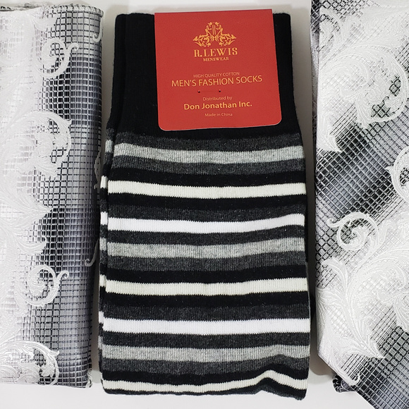 Necktie Hanky Socks Box Set by R Lewis RG05 Silver - Picture 4 of 7